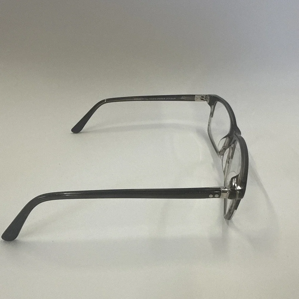 COLOURS BY ALEXANDER JULIAN FRAMES ONLY EYEGLASSES BLACK GRAY 53-17-145